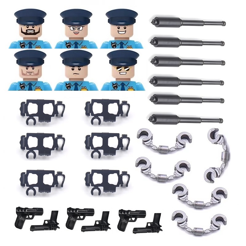 6PCS/SET US City Police Handcu - огляд і ціна Lego Set Creator